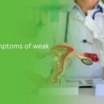 What are symptoms of weak pelvic floor